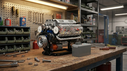 Moteur V8 motorisé (535 pièces) 