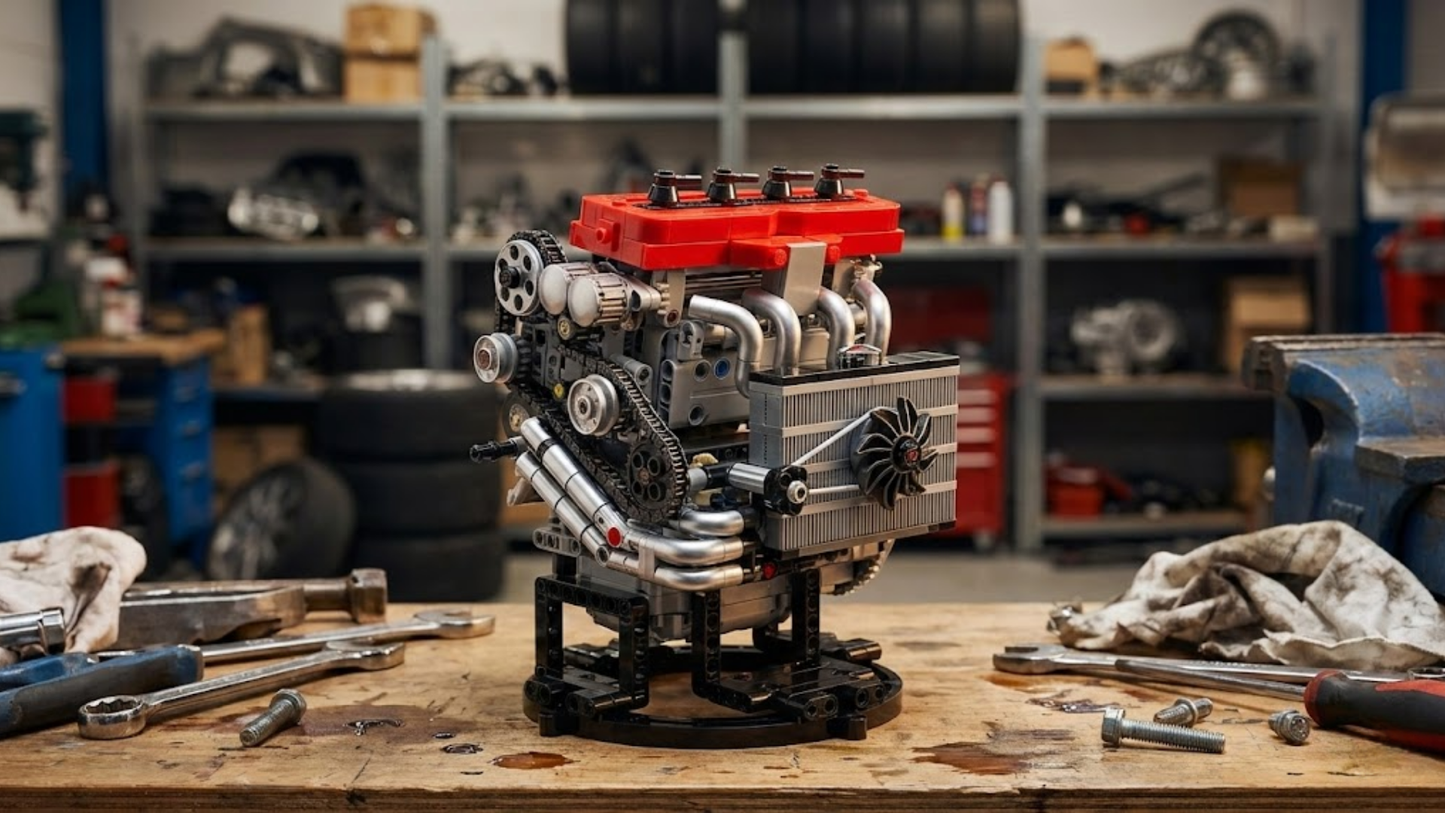 4G63T Turbocharged Inline-Four Engine Model (811 pcs)