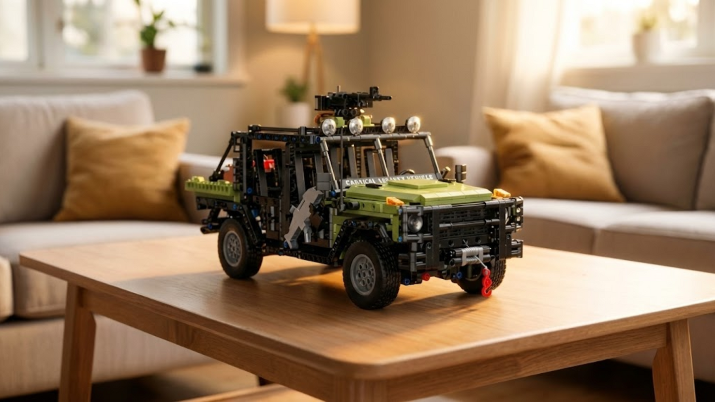 Pojazd szturmowy Caracal w kamuflażu zielonym (1577 elementów) 