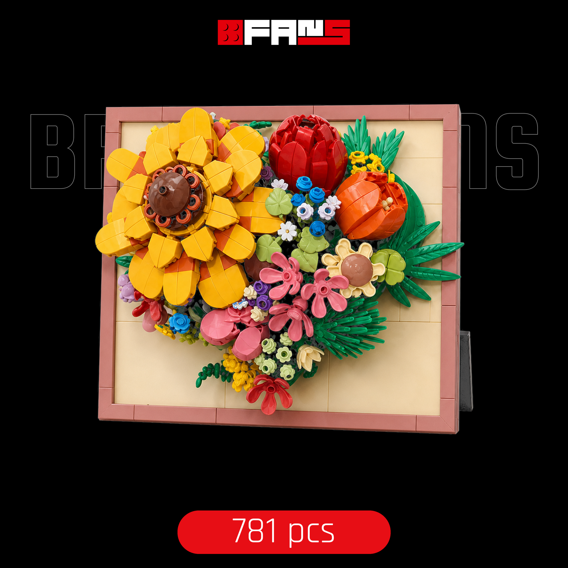3d Floral Frame (781 Pcs) - Bricks Fans cover