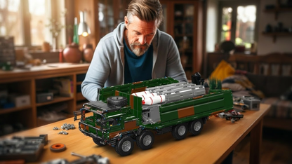 Camion lance-missiles RC 8x4 Vert Militaire (3594 pièces) 