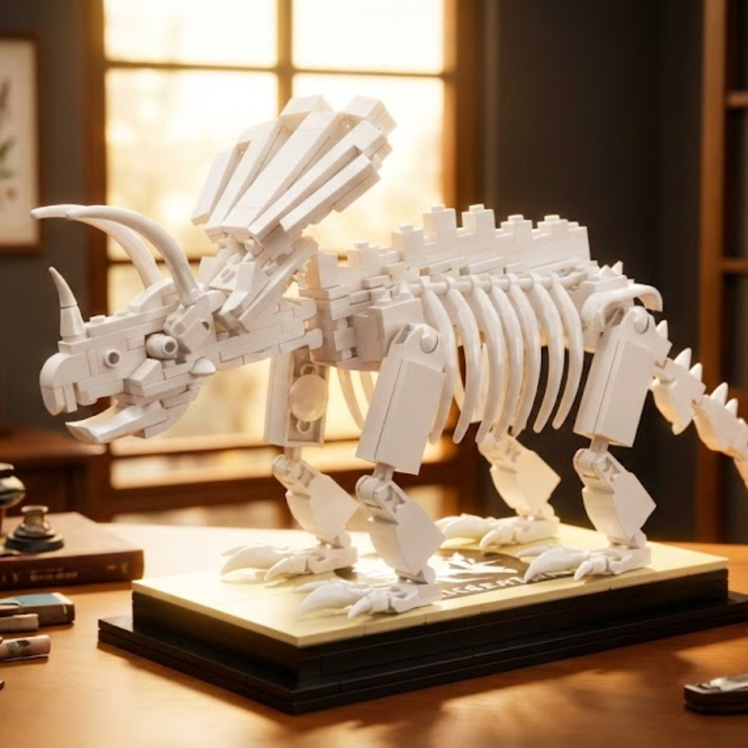 Fossile de dinosaure Tricératops (397 pièces) 