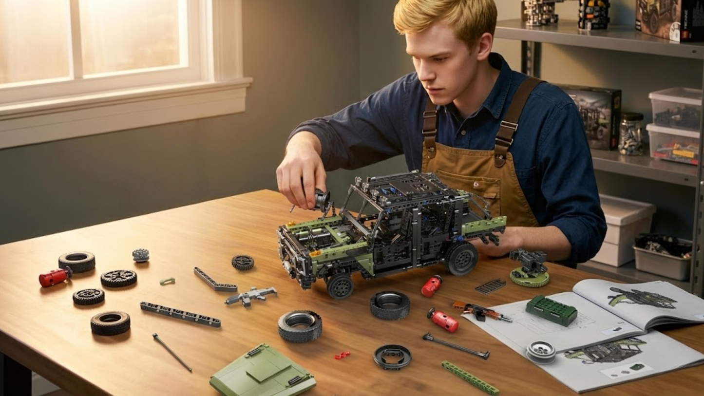 Pojazd szturmowy Caracal w kamuflażu zielonym (1577 elementów) 