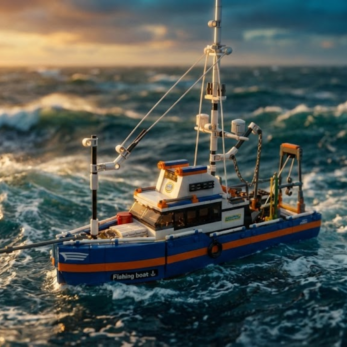 Kreatywna łódź rybacka (808 elementów) 
