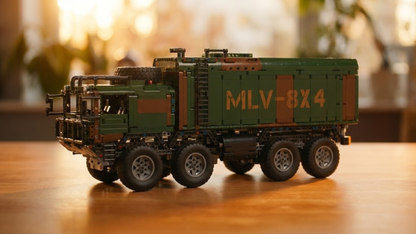 Camion lance-missiles RC 8x4 Vert Militaire (3594 pièces) 