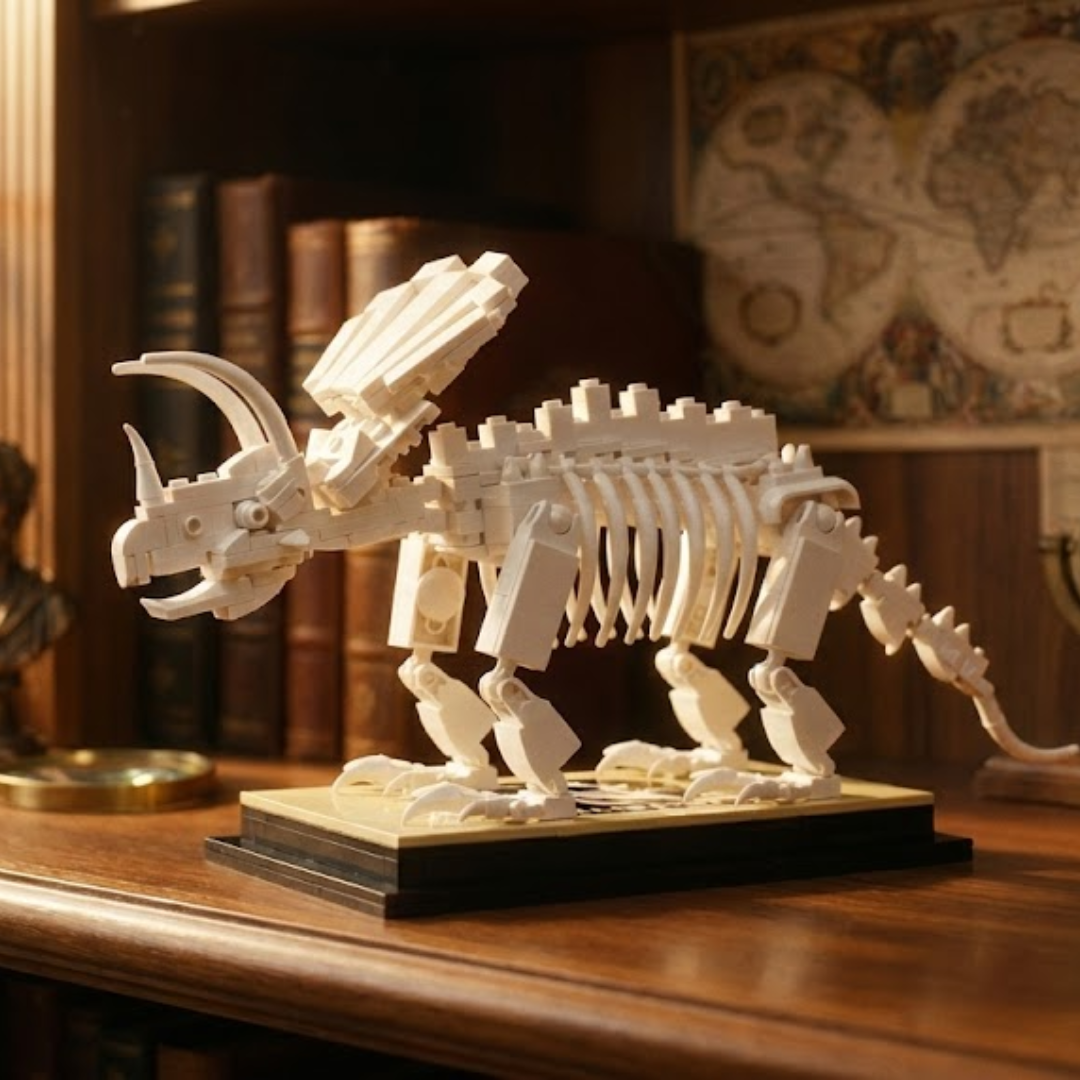Fossile de dinosaure Tricératops (397 pièces) 