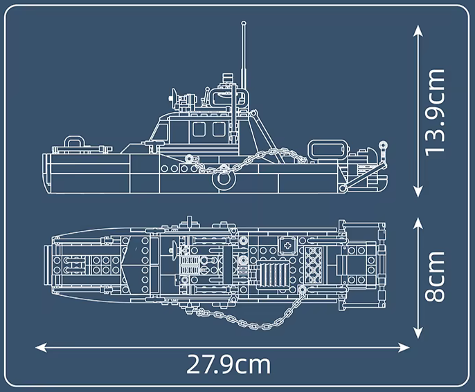 Police Boat (413 pcs)