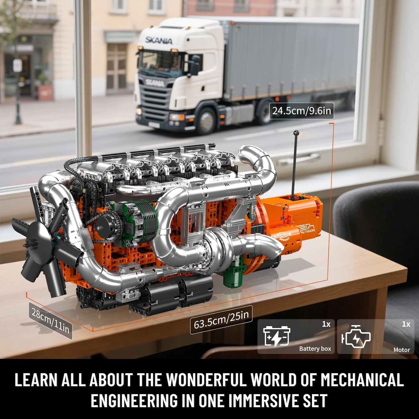 Inline-6 Truck Engine & Transmission (3236 pcs)