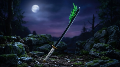 Samurajska Katana Biała Klinga (1674 elementy) 