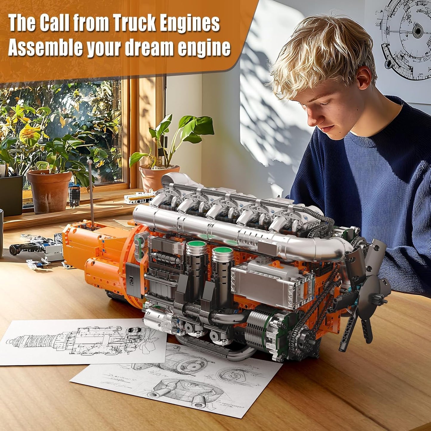 Inline-6 Truck Engine & Transmission (3236 pcs)