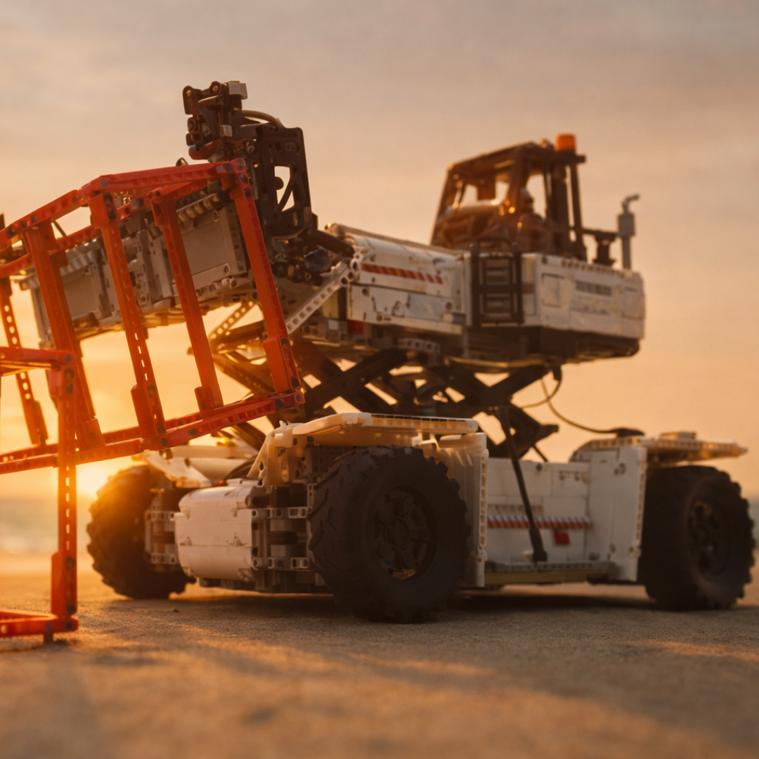 Wózek widłowy do kontenerów Biały (4878 elementów) 