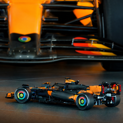 Oranje Formule 1-auto - Beschrijvingsmedia 8