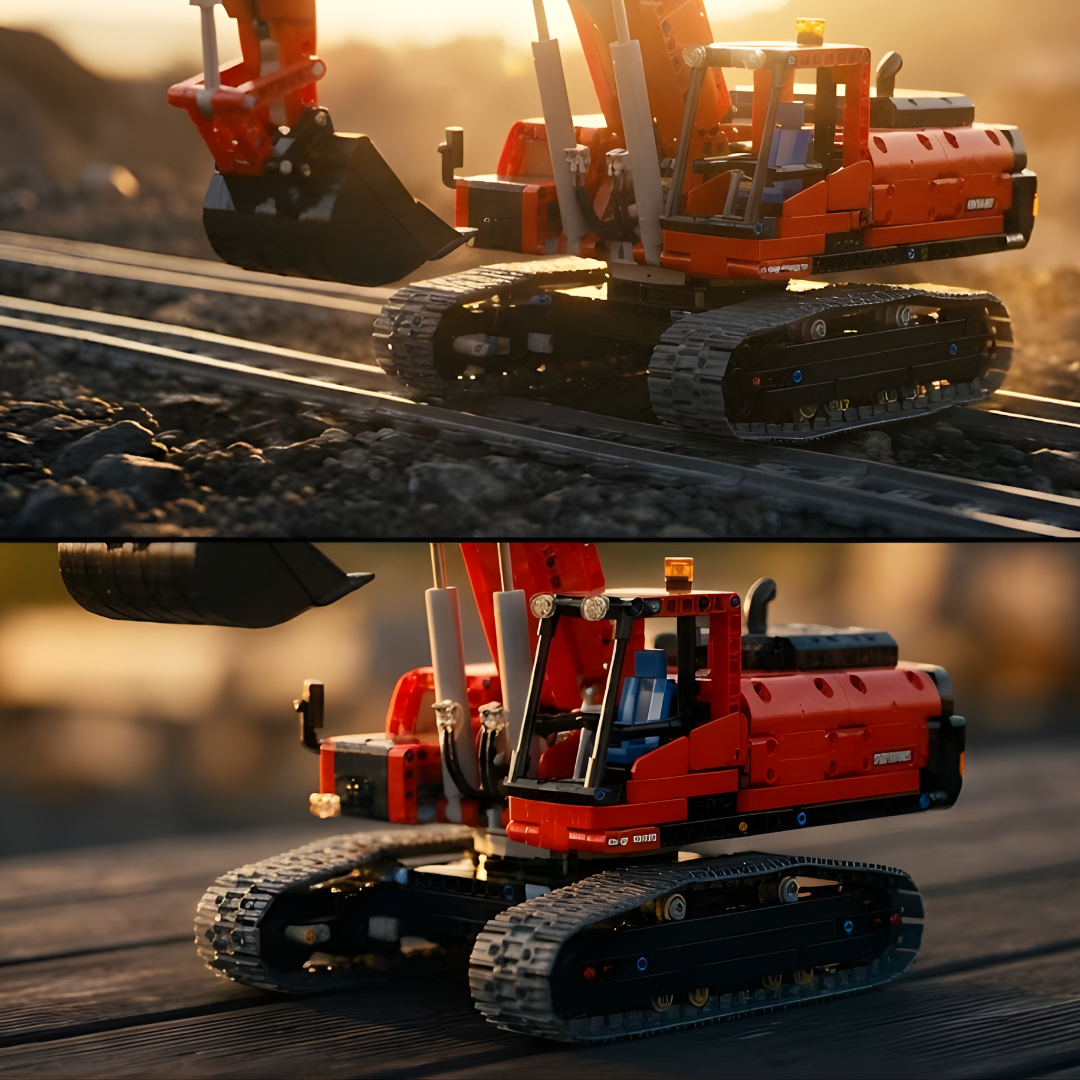 Liebherr R 9800 Górnictwo CZERWONY (4767 elementów) 