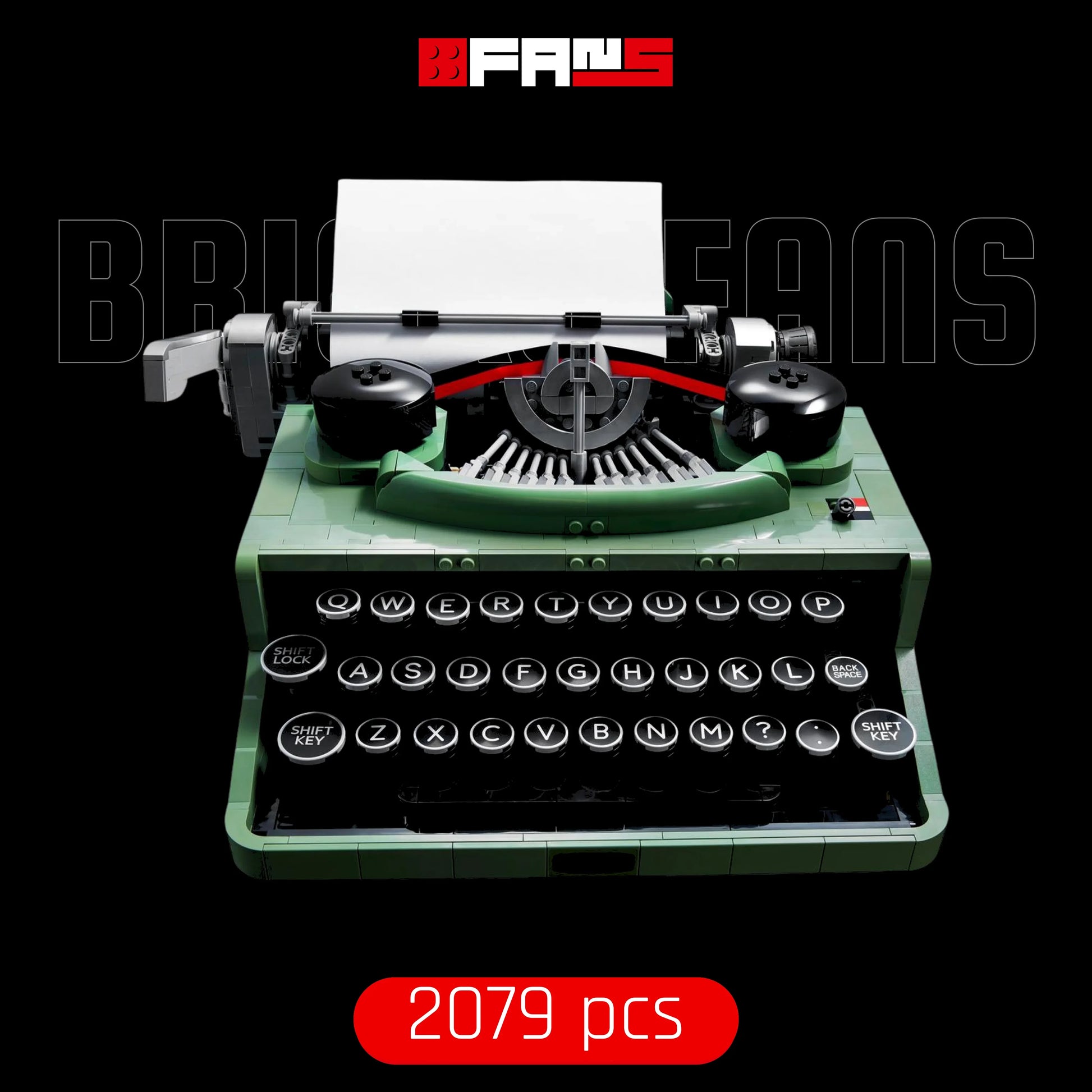 Retro Typewriter (2079 pcs) - Bricks Fans cover