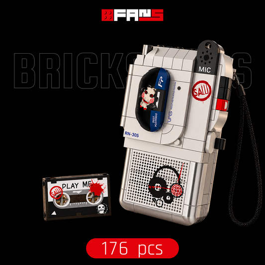 Black-background cover showing the 176-piece recorder build and included components.