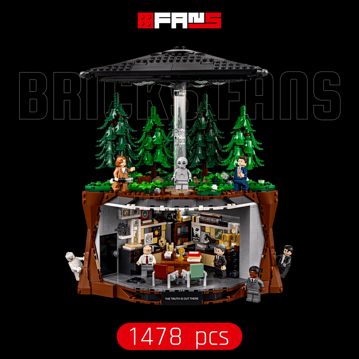 Black-background cover showing the 1,478-piece build and included figures.