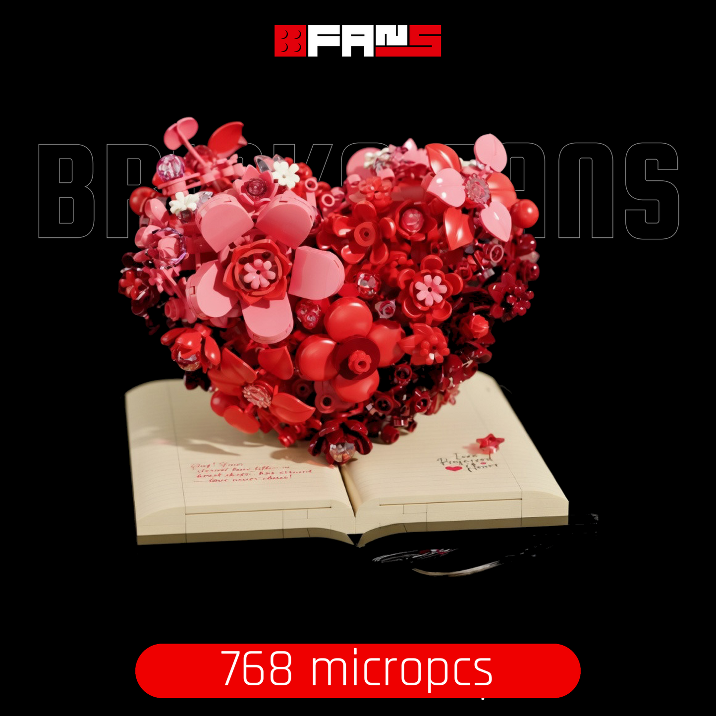 Escultura de flor romántica (768 micro-piezas) Cubrir