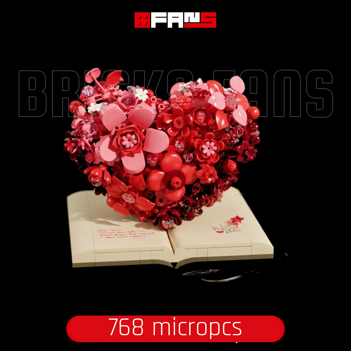 Escultura de flor romántica (768 micro-piezas) Cubrir