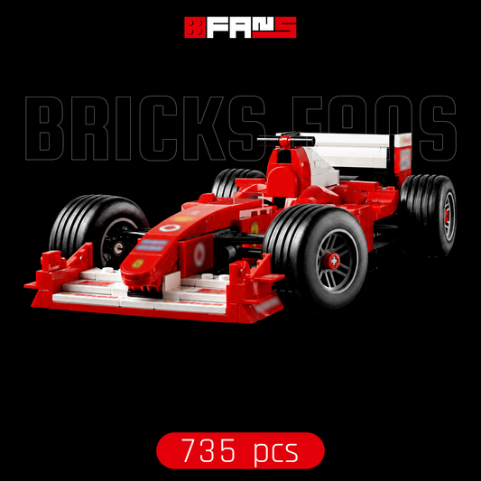 Voiture de Formule 1 rouge rétro F2004 (735 pièces)