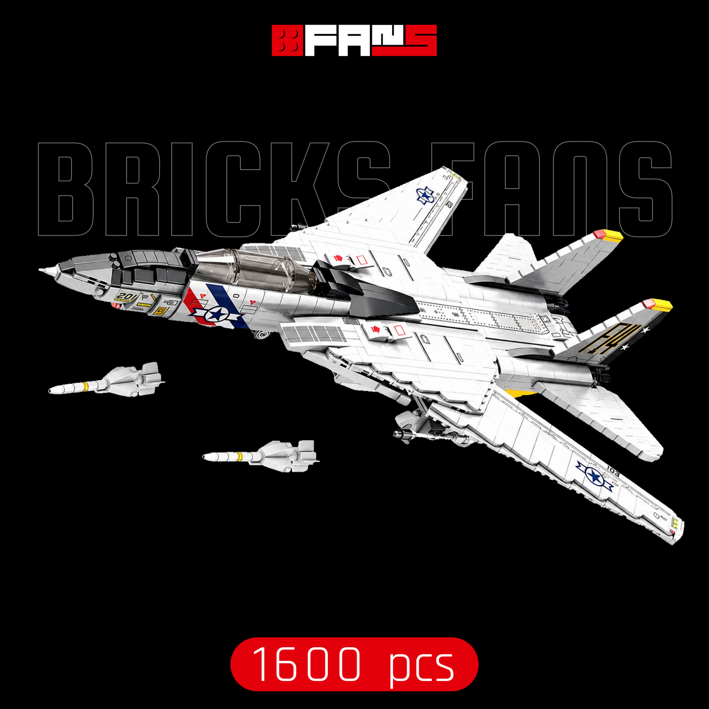 F-14-Kampfflugzeug (1600 Teile)