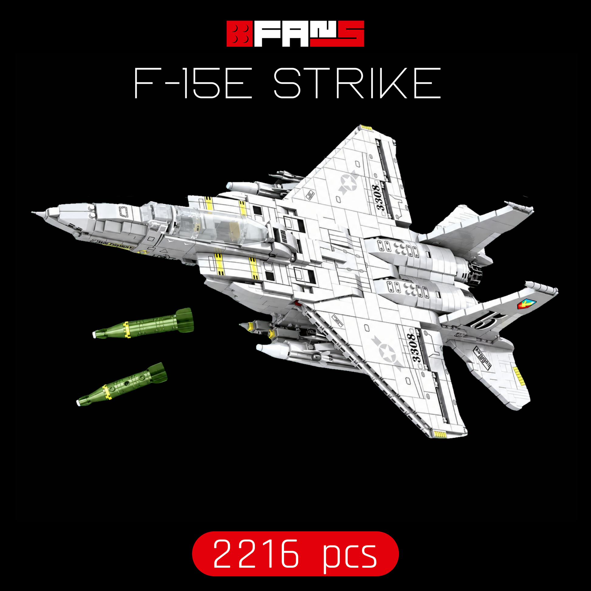 Avion de chasse F-15E (2216 pièces)