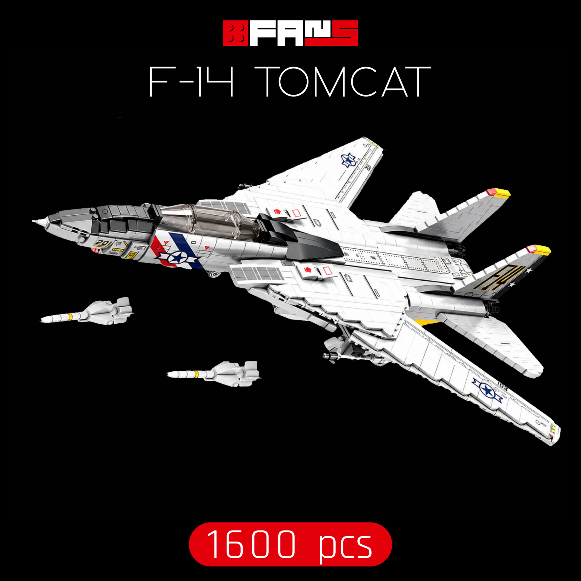F-14-Kampfflugzeug (1600 Teile)