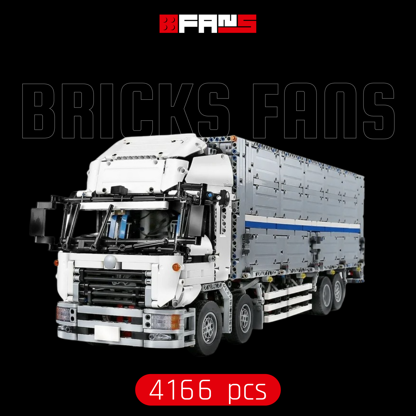 Side-Wing Box Truck (4166 pcs)