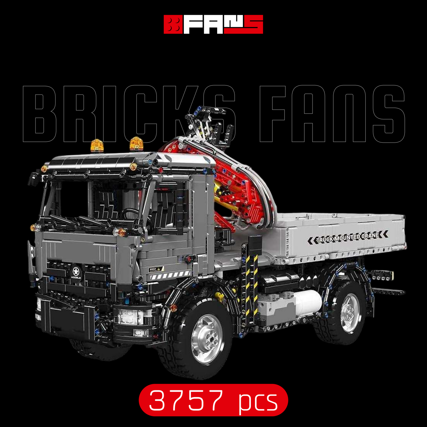 Volvo FMX Dźwig Samochodowy (3757 elementów) 