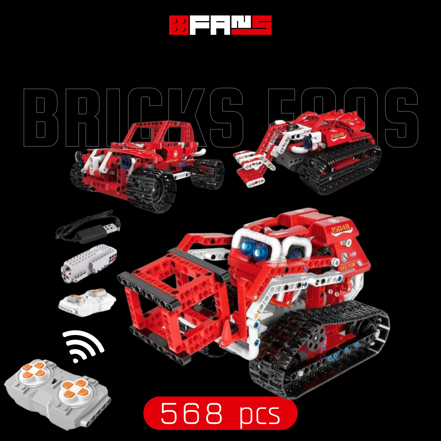 3-in-1 Explorer Robot (568 pcs)
