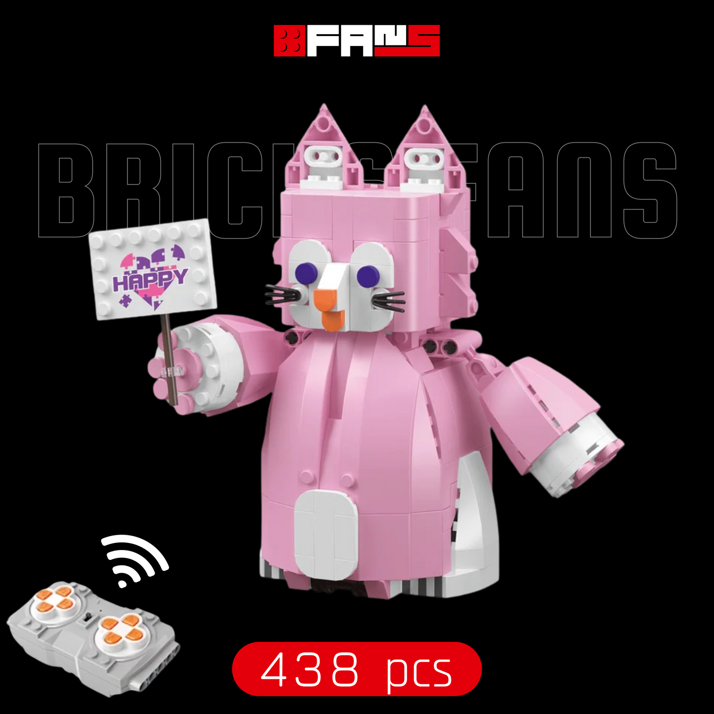 Articulated Pink Robot Fox (438 pcs)
