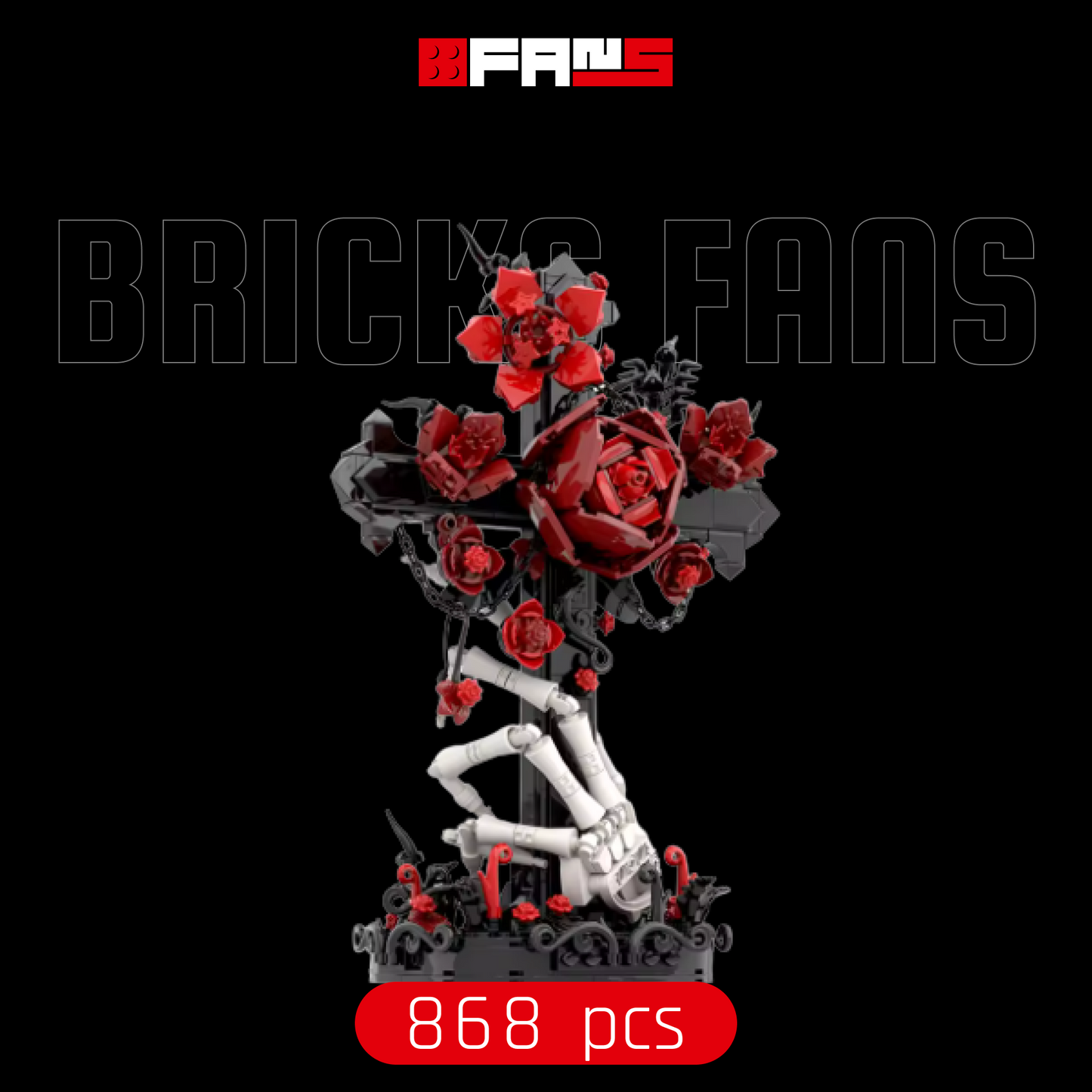 Cruz Gótica & Rosas (636 peças) 