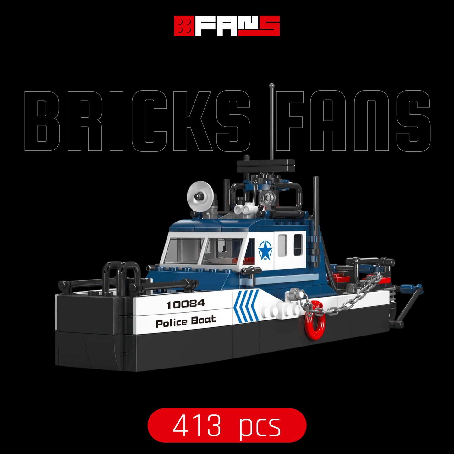 Police Boat (413 pcs)