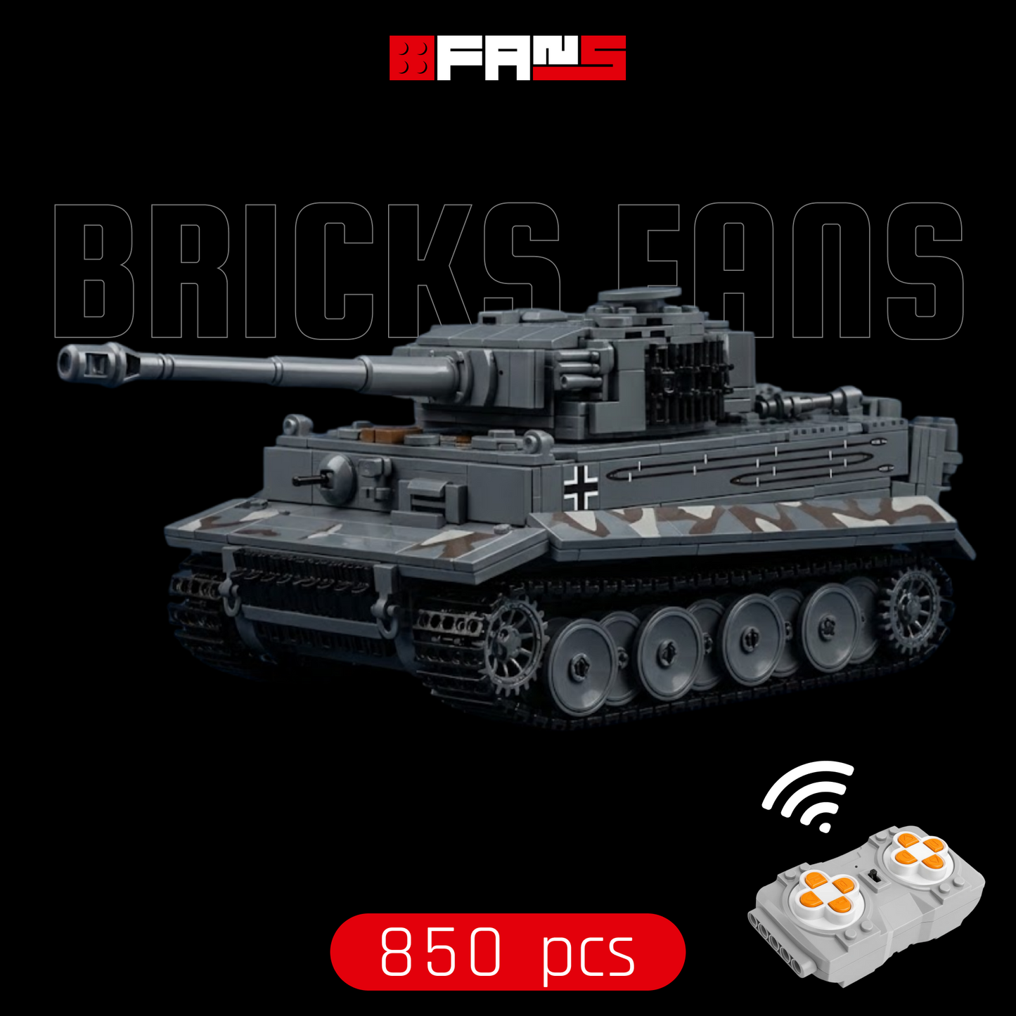 Tiger Heavy Tank (850 peças) 