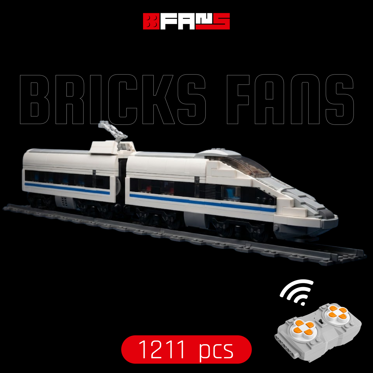 CRH380A Tren de Mare Viteză (1211 piese) 