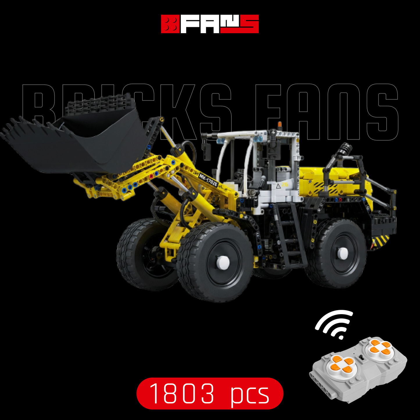 Pneumatyczna Ładowarka Kołowa Budowlana (1803 elementy) 