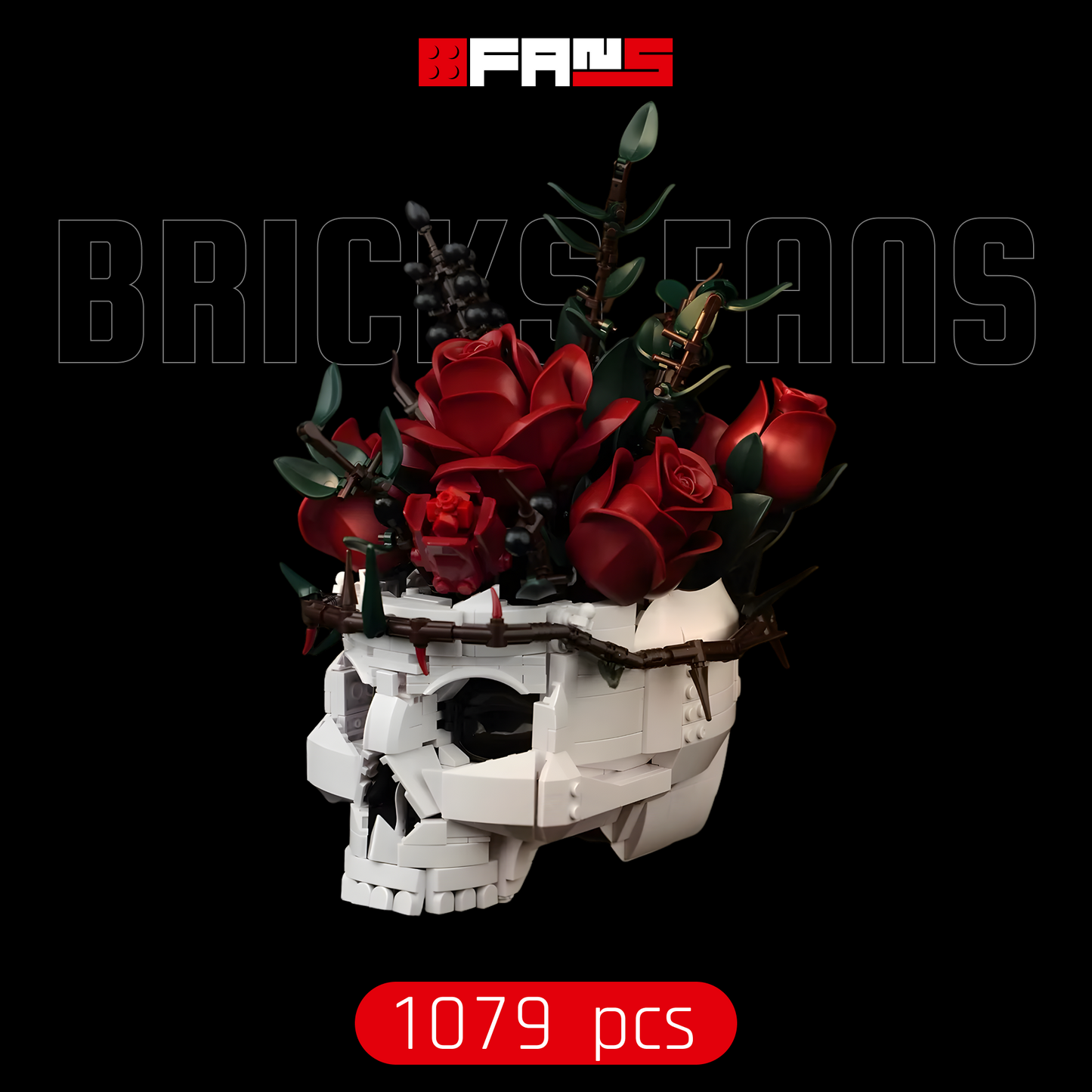 Gothic Skull & Roses (1079 pcs)