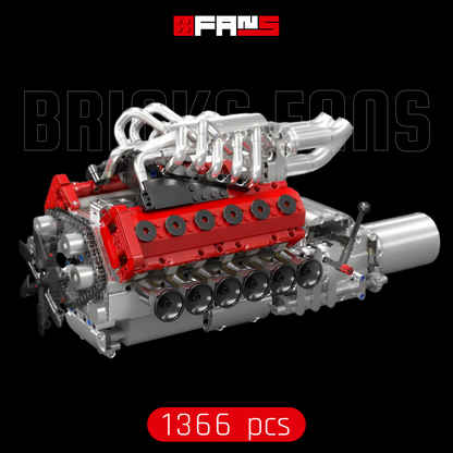 Motorized V12 Naturally Aspirated Engine (1366 pcs)