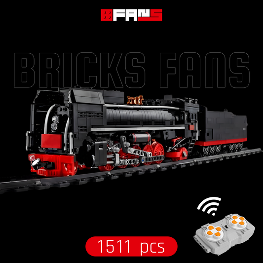 QJ Steam Locomotive (1511 pcs)