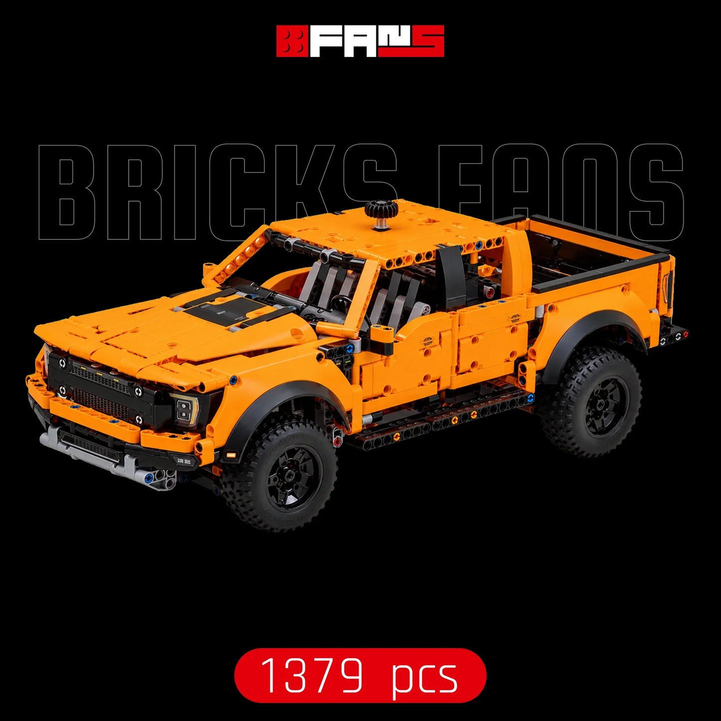 Raptor fuoristrada arancione (1379 pezzi)