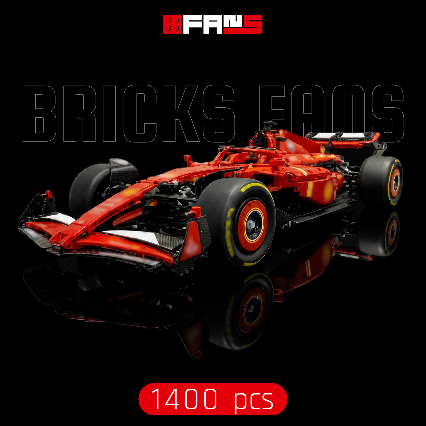 Roter Formel-1-Wagen (1400 Teile) 