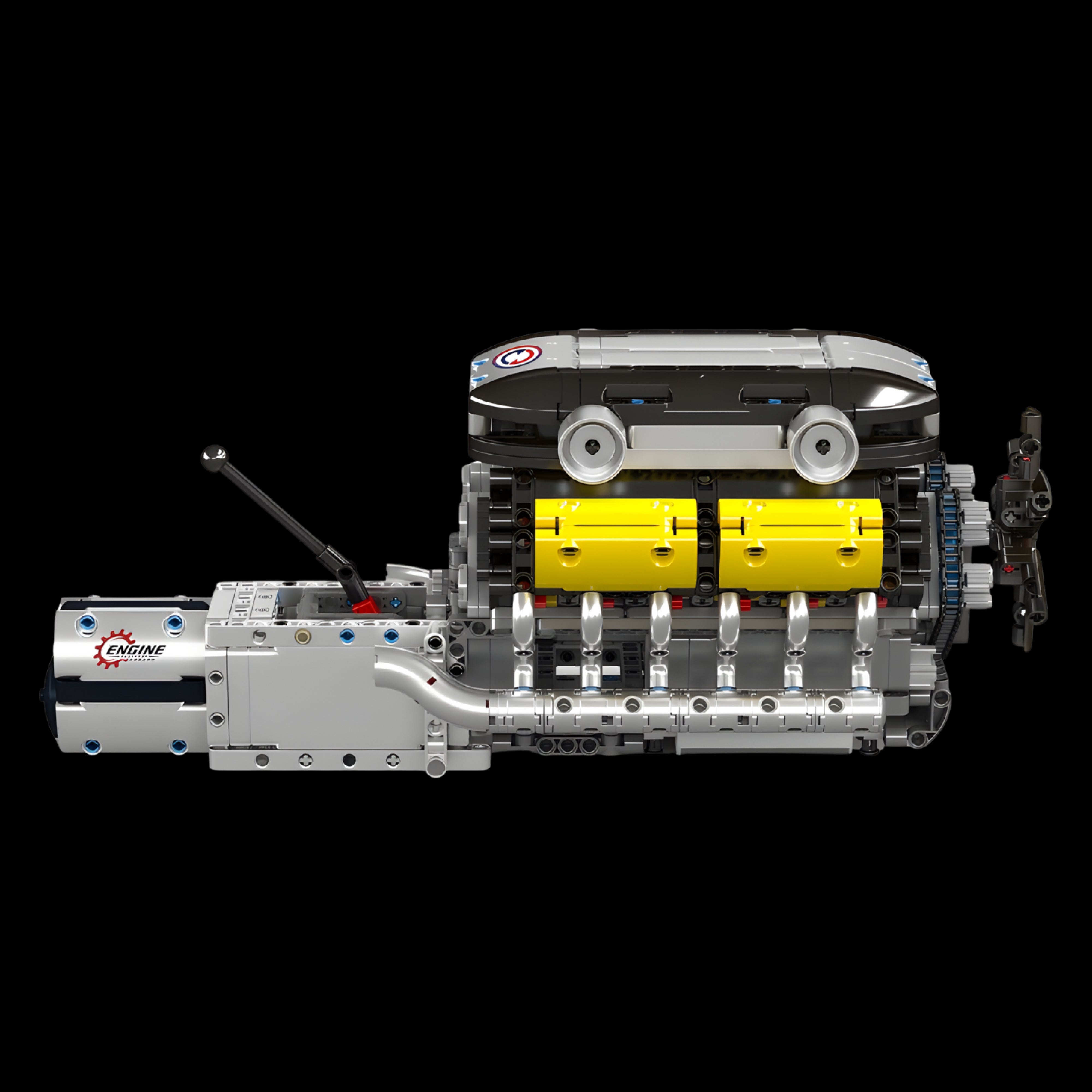 Motorised Lambo V12 Engine & Gearbox (1260 pcs) – Bricks Fans