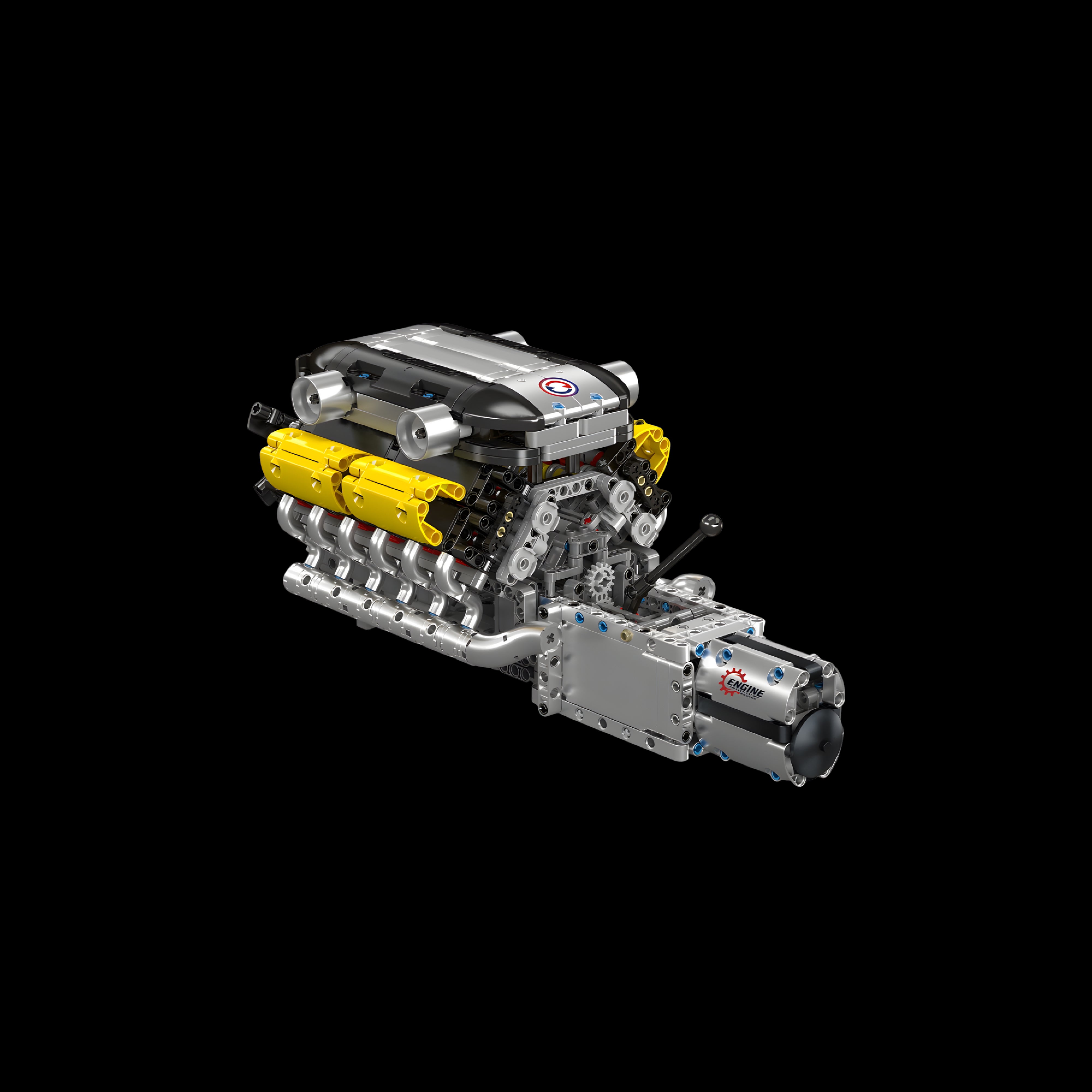 Motorised Lambo V12 Engine & Gearbox (1260 pcs) – Bricks Fans