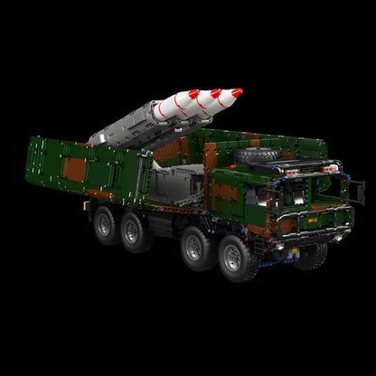 Camion lance-missiles RC 8x4 Vert Militaire (3594 pièces) 