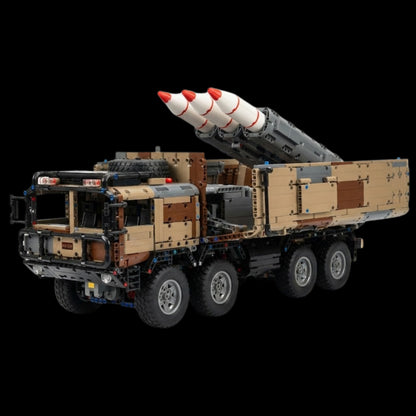 8x4 RC Ciężarówka Rakietowa w Kamuflażu Wojskowym (3594 elementy) 