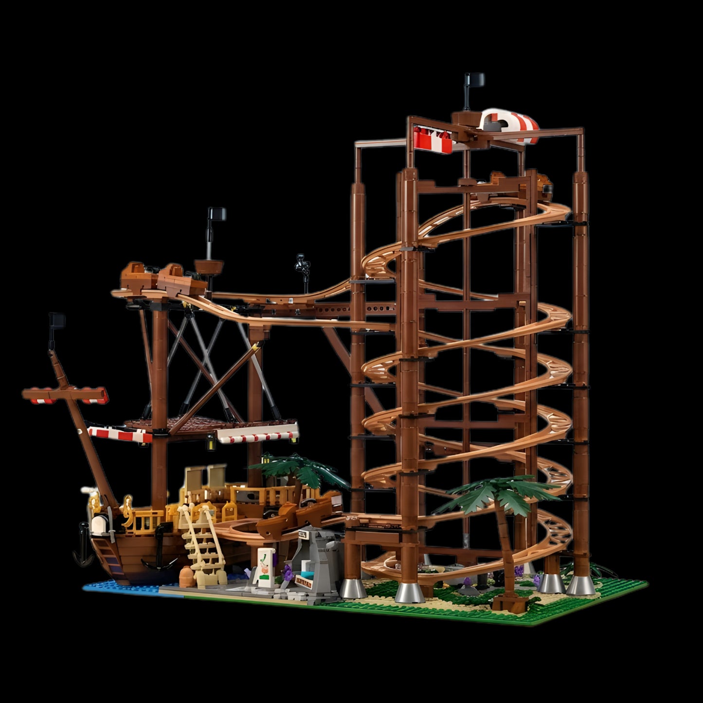 Double Helix Roller Coaster (2174 pcs)