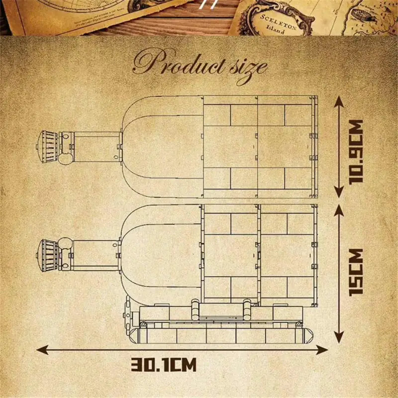 Mini Black Pearl in a Bottle (822 pcs)