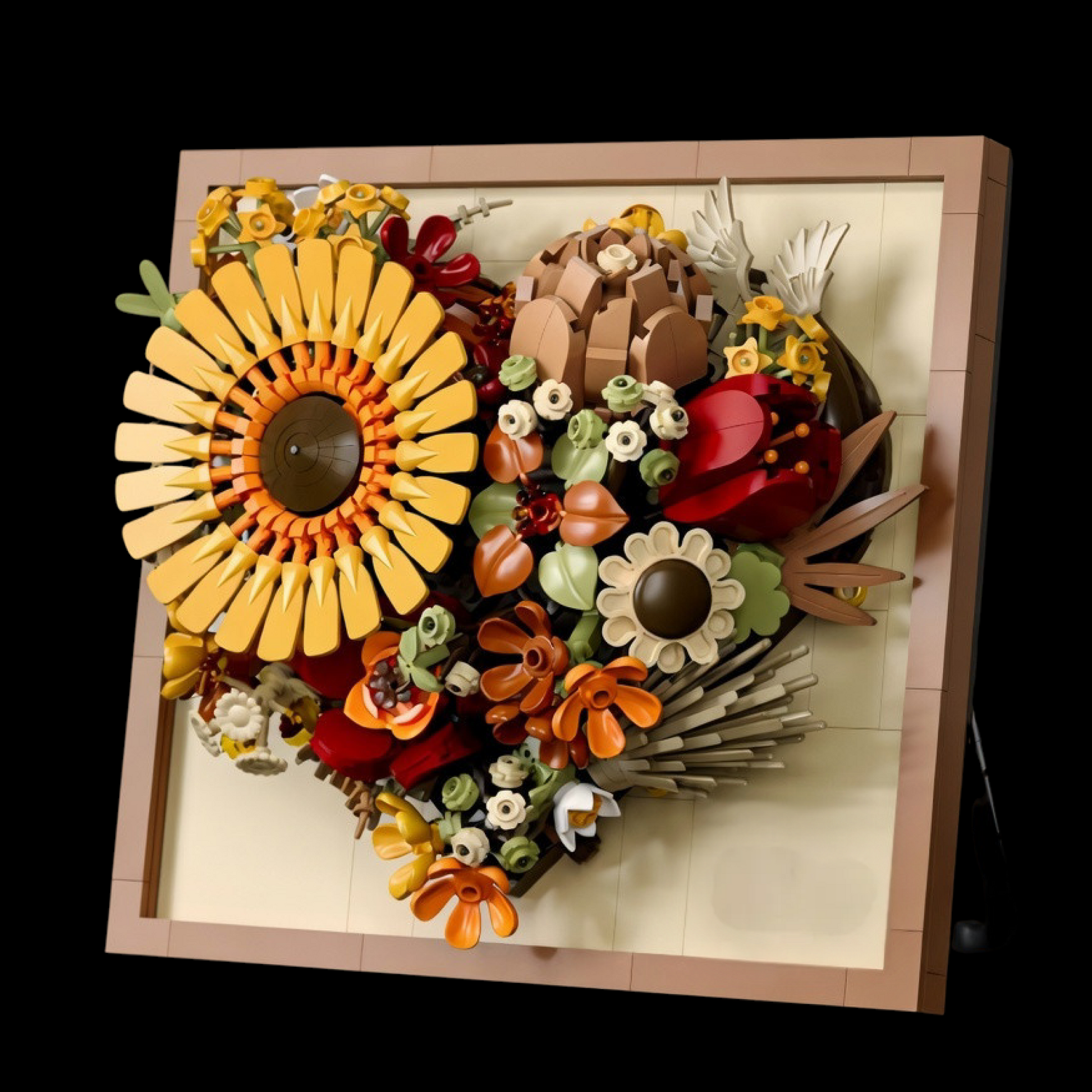 3D Bloemenlijst - Zonnebloem (727 onderdelen) - Afbeelding 2