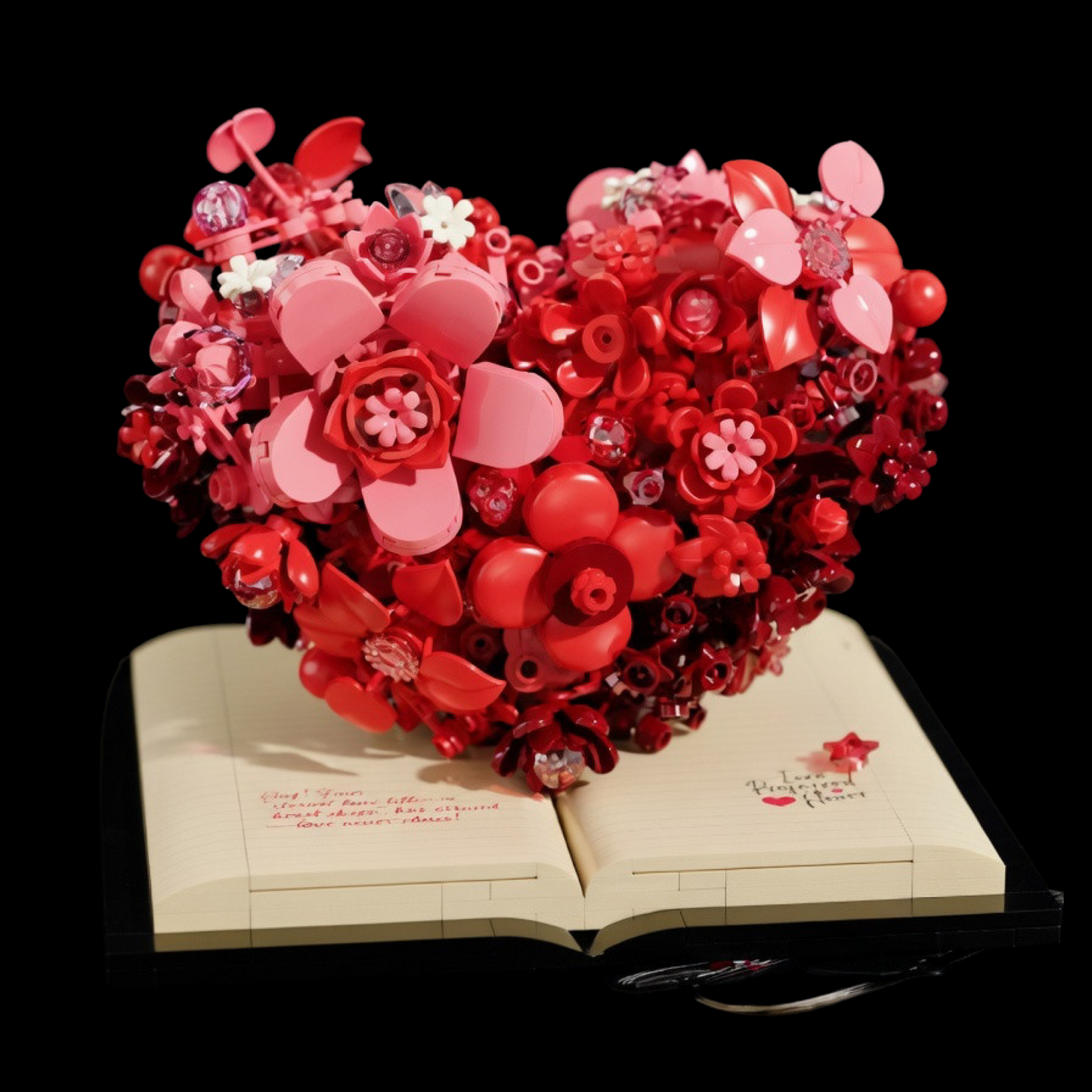 Escultura de flor romántica (768 micro-piezas) - Imagen 2
