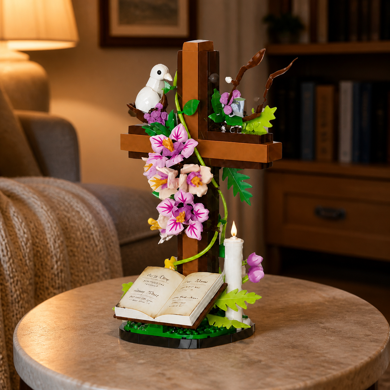 Croix de Jésus avec des fleurs (568 pièces) - Ambiante 2