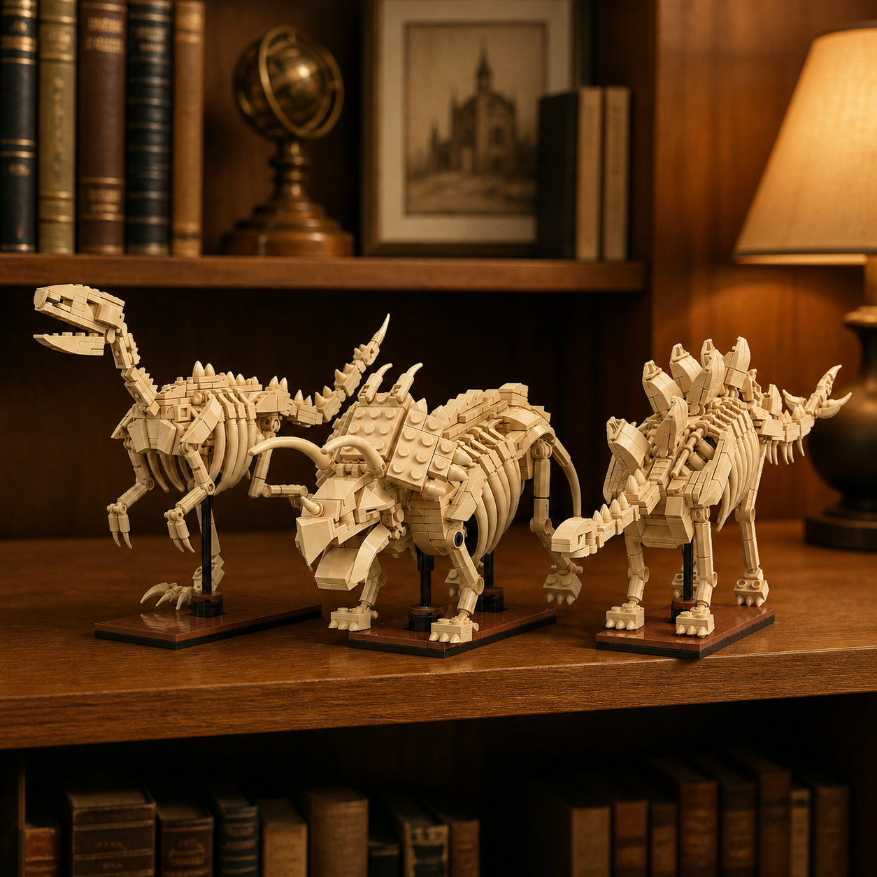 Esqueletos de dinossauro 3 em 1 (825 Peças) - Ambiente 3
